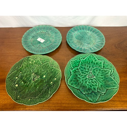 3 - Beautiful emerald green French plates (4)