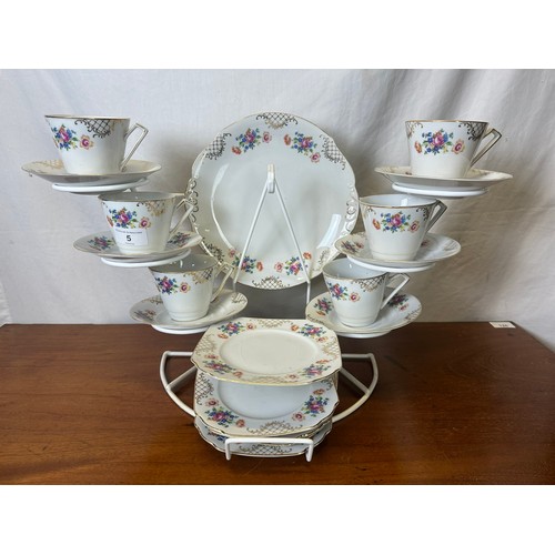 5 - Beautiful 19 piece bone china tea service