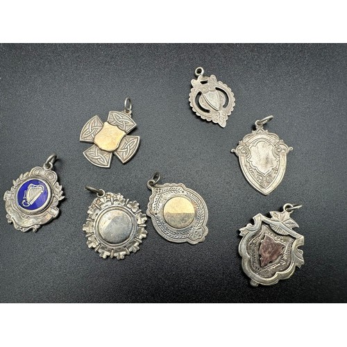 136A - A collection of stamped Irish Silver GAA medals (7)