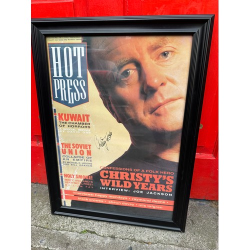 30 - Original Hot Press signed limited edition Christy Moore cover poster, 19yth September 1991 edition