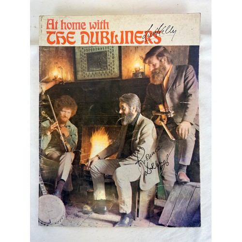 29 - Original music book 'At Home with the Dubliners' signed by Luke Kelly and Ronnie Drew, printed in Du... 