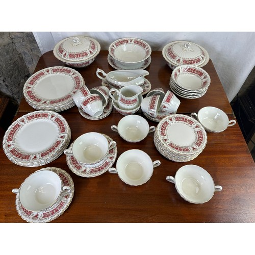 27 - Superb Myott Ironstone ware, dragon pattern 6 place setting, 6 dinner, 6 breakfast, 6 cups, 6 saucer... 