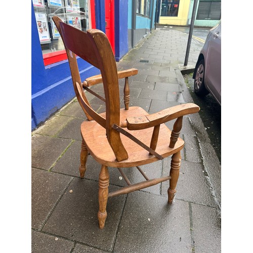 357 - Vernacular oak smokers chair