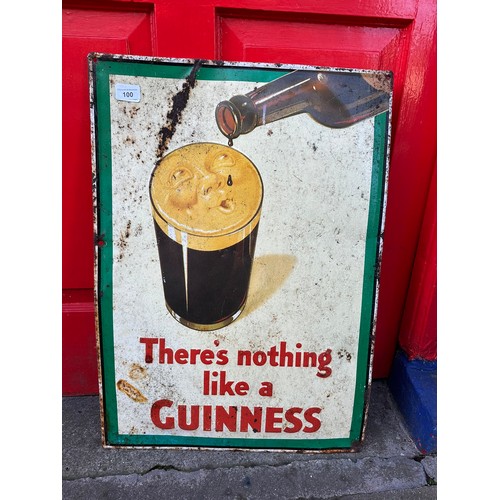 100 - There’s nothing like a Guinness pub pictorial advertising sign H70cm W49cm