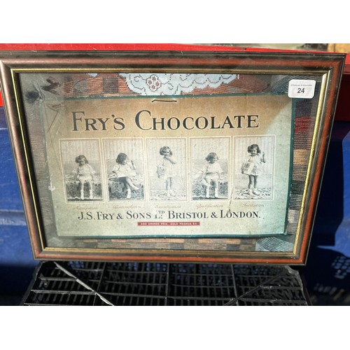 24 - Fry’s Chocolate  pictorial advertising H36cm W52cm