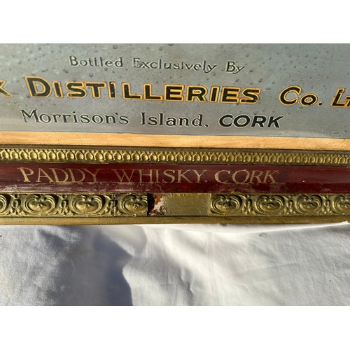 183 - Paddys Irish Whiskey Cork distillery  pictorial pub advertising H78cm W62cm