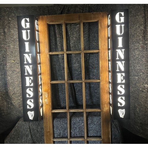 176 - Guinness colum light box 3 illuminated sides Hobbs typeface 
48 x 10 x 10 inches