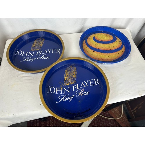 48 - 2 John Player trays and and Orangina tray