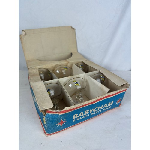 147 - A collection of 6 Babycham glasses in original display box