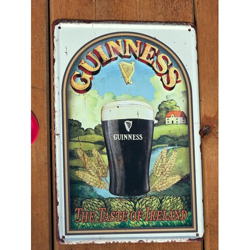 14 - Guinness the taste of Ireland & Tayto Man pictorial advertising Pub Sign. H30cm W20cm