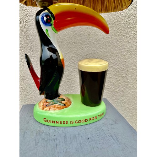 81 - Guinness ceramic working lamp , made by Arklow with original shade 1950s , no chips or cracks