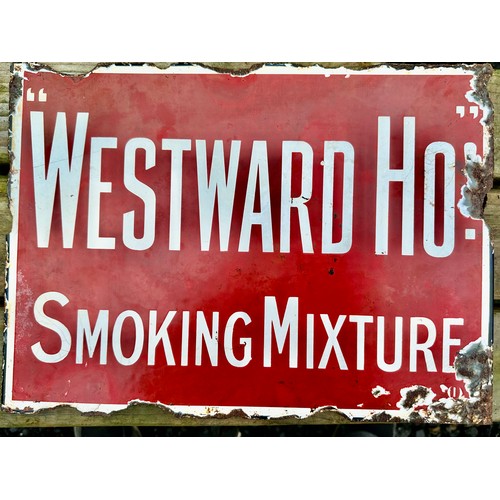 223 - Capstan Navy Cut cigarette/ Westward Ho Cigarette double sided enamel sign 28cm high x 39 cm wide x ... 