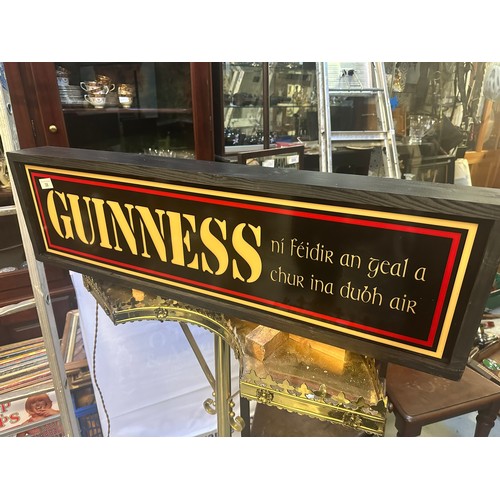 38 - Guinness 1930 style pine framed advertising light box