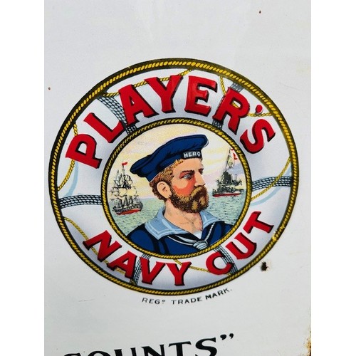 25A - Players Please “It’s The Tobacco That Counts” Advertising Pictorial Pub Enamel Sign. H147cm W97cm