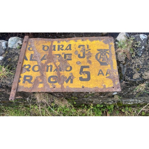 317 - Vintage Adare Croom AA road sign, double sided