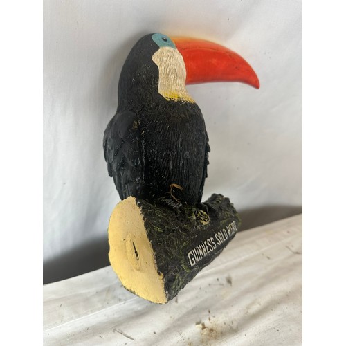 303 - Guinness Sold Here  toucan pub wall mounted advertising resin type figure H28cm W15cm D12cm