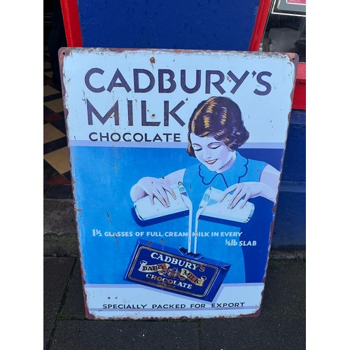 342 - Cadbury's Milk Chocolate tin sign 28'' x 20''