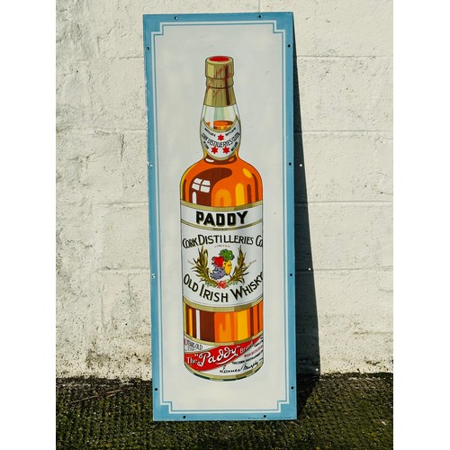 346 - Paddy Old Irish Whiskey Cork Distilleries Company, large pictorial pub advertising Enamel Sign. This... 