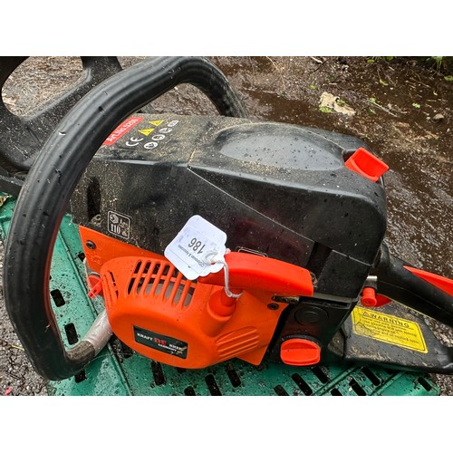 186 - Kraft De KKER petrol chainsaw with 16'' blade