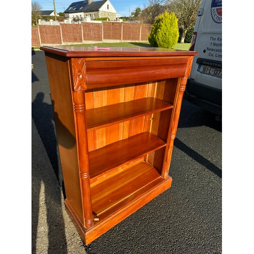 63 - A pair of 3 shelf mahogany book shelves, 47''h x 14''d x 36''w