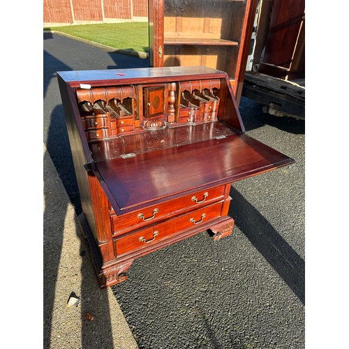 98 - Mahogany writing bureau with drawers, 35''h x 17''d x 29''