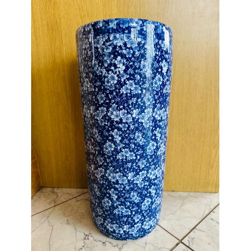 117 - Floral Umbrella ceramic  Stand, no chips or 
cracks. H44cm W20cm