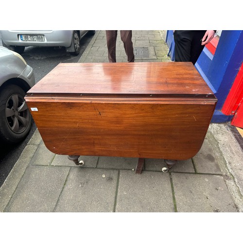 80 - Victorian mahogany drop leaf table with gate leg