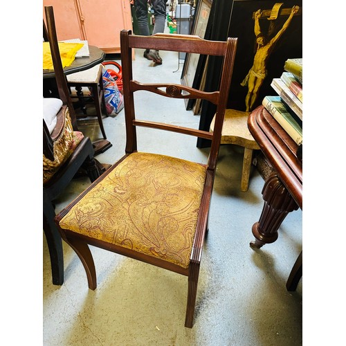 235 - A set of 7 dining room chairs, sturdy, seat h 19''