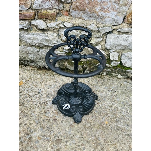 412 - Cast iron decorative umbrella stands  59cm H x 36cm W