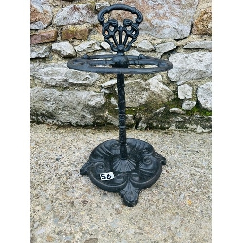 412 - Cast iron decorative umbrella stands  59cm H x 36cm W