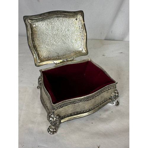 40 - Silver plated jewelry box