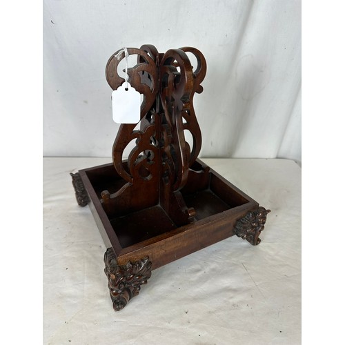 36 - Beautiful Mahogany 4 bottle wine holder