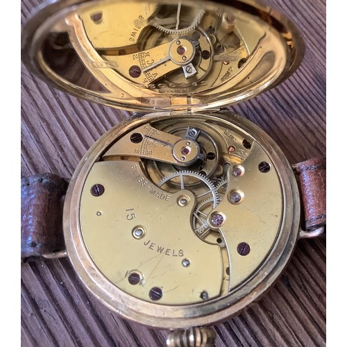 104A - Mappin ‘Campaign’ 9 carat gold officers trench watch
Imported case h/m London 1916
Movement Longines... 