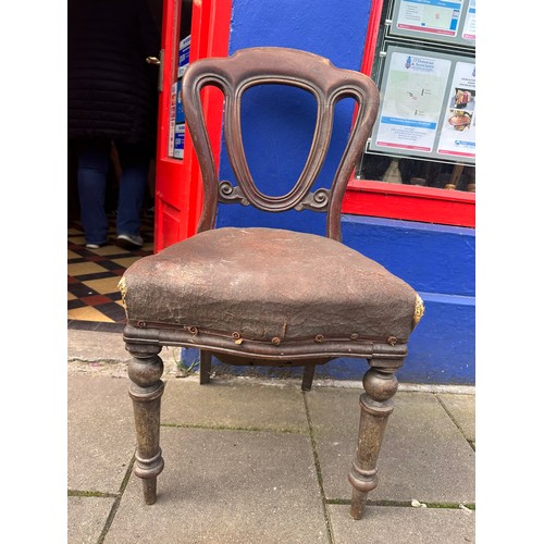 474 - A set of 6 vintage Victorian dining chairs A.F.