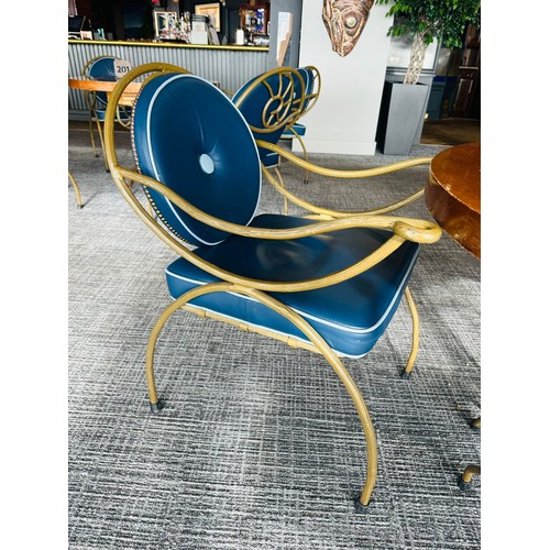 39 - Bespoke, custom made in California for the Luisitania Bar at The Old Head Clubhouse, wrought iron ta... 