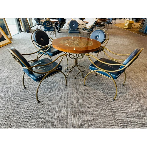 39 - Bespoke, custom made in California for the Luisitania Bar at The Old Head Clubhouse, wrought iron ta... 