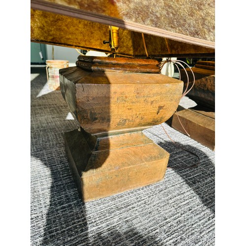 54 - 2 large wooden carved table lamps with magnificanet translucent matching shades 80cm high x 60cm wid... 