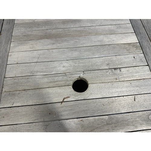 40 - Large Solid wood garden dining table, 1.8m L x 1m W