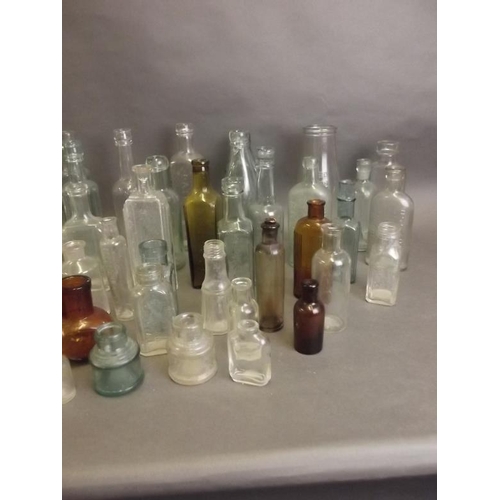 8 - A collection of antique bottles including medicine (54)