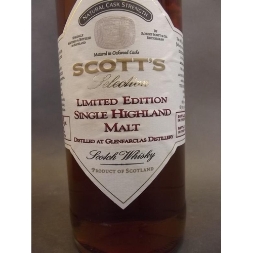 35 - A bottle of Scott's selection Limited Edition single Highland Malt Whisky, distilled at Glenfarclas ... 