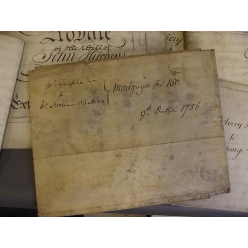 40 - A large collection of C18th, C19th and C20th legal documents, mainly probate and mortgage, many on v... 