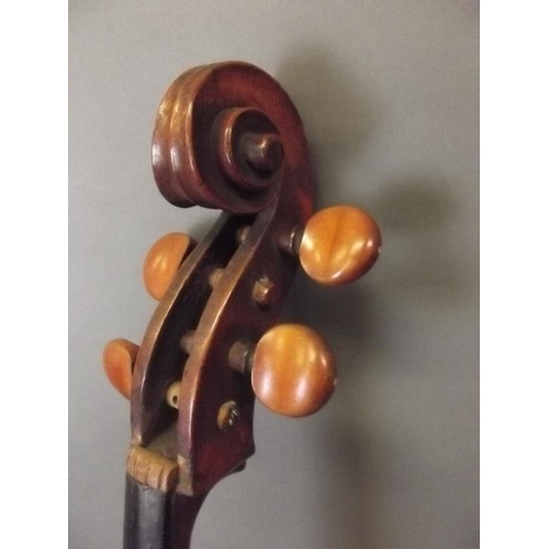 58 - An early cello for restoration, bears label 'Ventapane', 48