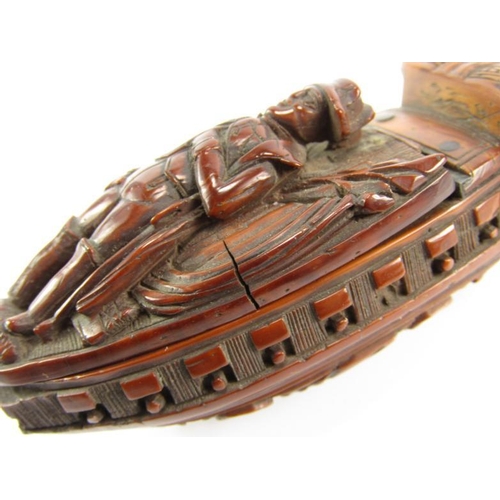 59 - A Chinese carved and turned horn bowl decorated with three dragons flying above water, 5' diameter