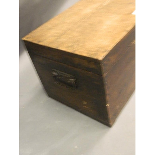 50C - A C19th oak deed box, 12