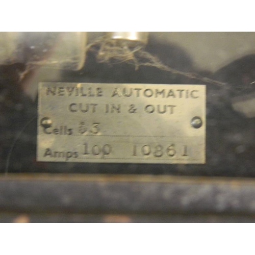 50F - A 'Neville Automatic cut-in-cut-out' electrical Britsh Navy submarine switch in display case, and a ... 