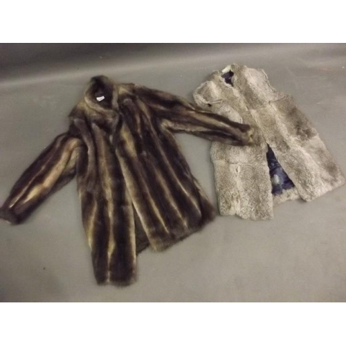 50W - A mink fur coat and a rabbit fur waistcoat