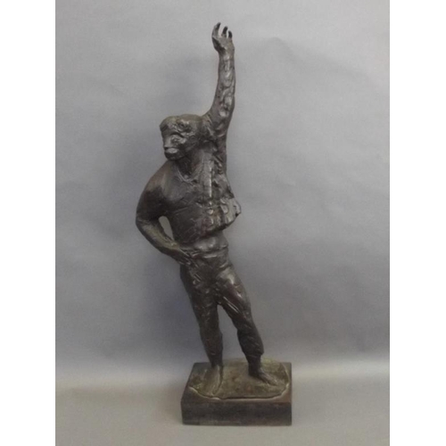 12 - A stylised bronze figure of a matador with arm raised in triumph, 29