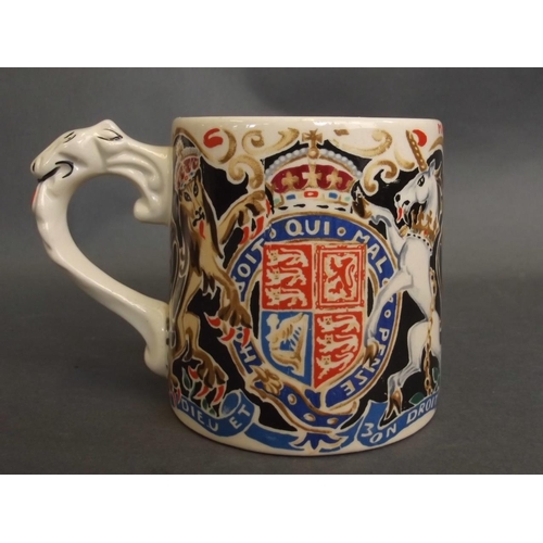 42 - A 1937 coronation mug designed by Dame Laura Knight, 3½