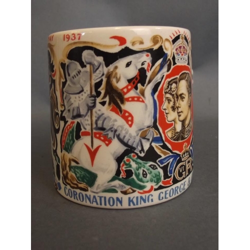 42 - A 1937 coronation mug designed by Dame Laura Knight, 3½