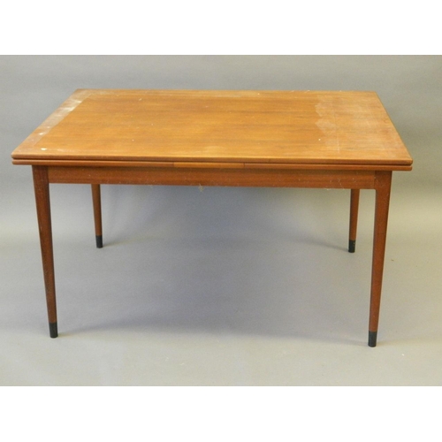 836 - A Danish Moller teak draw leaf dining table, to be sold on behalf of the RFC Veterans Association, 3... 